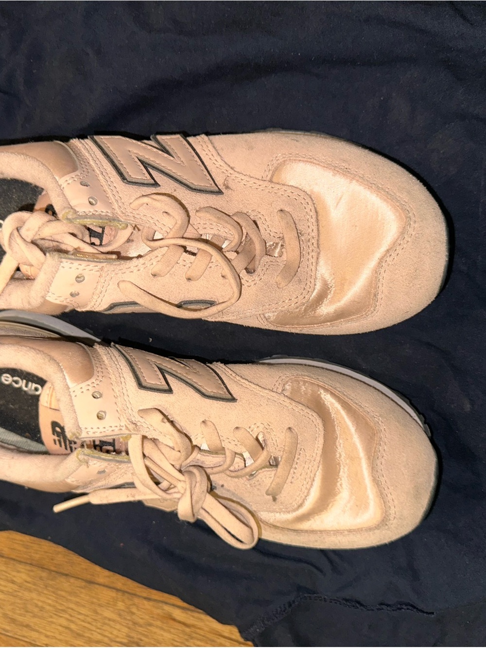 New Balance  light blush Pink Velcro Sneakers